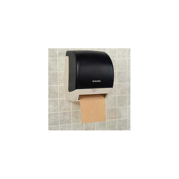 Plastic Automatic Roll Paper Towel Dispenser, 8 Roll, Smoke Gray/Beige